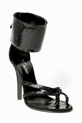 Giuseppe Zanotti Balmain Chain Mail High Heel Thong Ankle