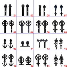 4ft-20ft Steel Sliding Barn Door Hardware Closet Track Kit for Single Wood Door