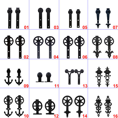 4ft-20ft Steel Sliding Barn Door Hardware Closet Track Kit for Single Wood Door