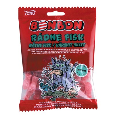 Toms Danish BONBON Radne Fisk ROTTEN FISH extreme candies 125g FREE SHIP