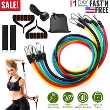 11 Pcs Resistance Bands w/ Handle Exercise Tube Band Resistance Band Set For Man