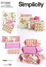 Simplicity R11986 Zipper Cases in Various Sizes & Shapes UNCUT Pattern S9872