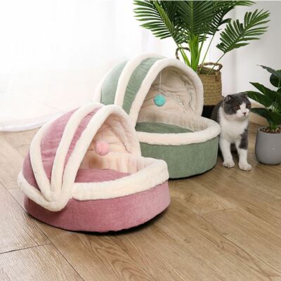 cat bed with roof