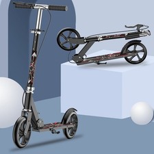 Folding Kids Scooter Adjustable Height Kick Scooter W/Handbrake For 6-12 Year UK