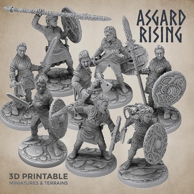 Midgard Shieldmaiden Viking Warband Set - Asgard Rising Miniatures - Wargaming D