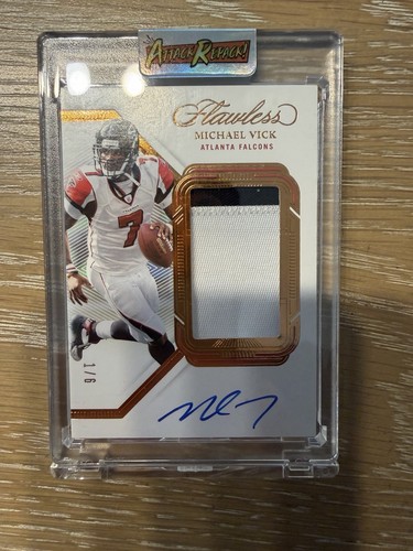 Panini Flawless Michael Vick AUTO Patch 1/6 Atlanta Falcons