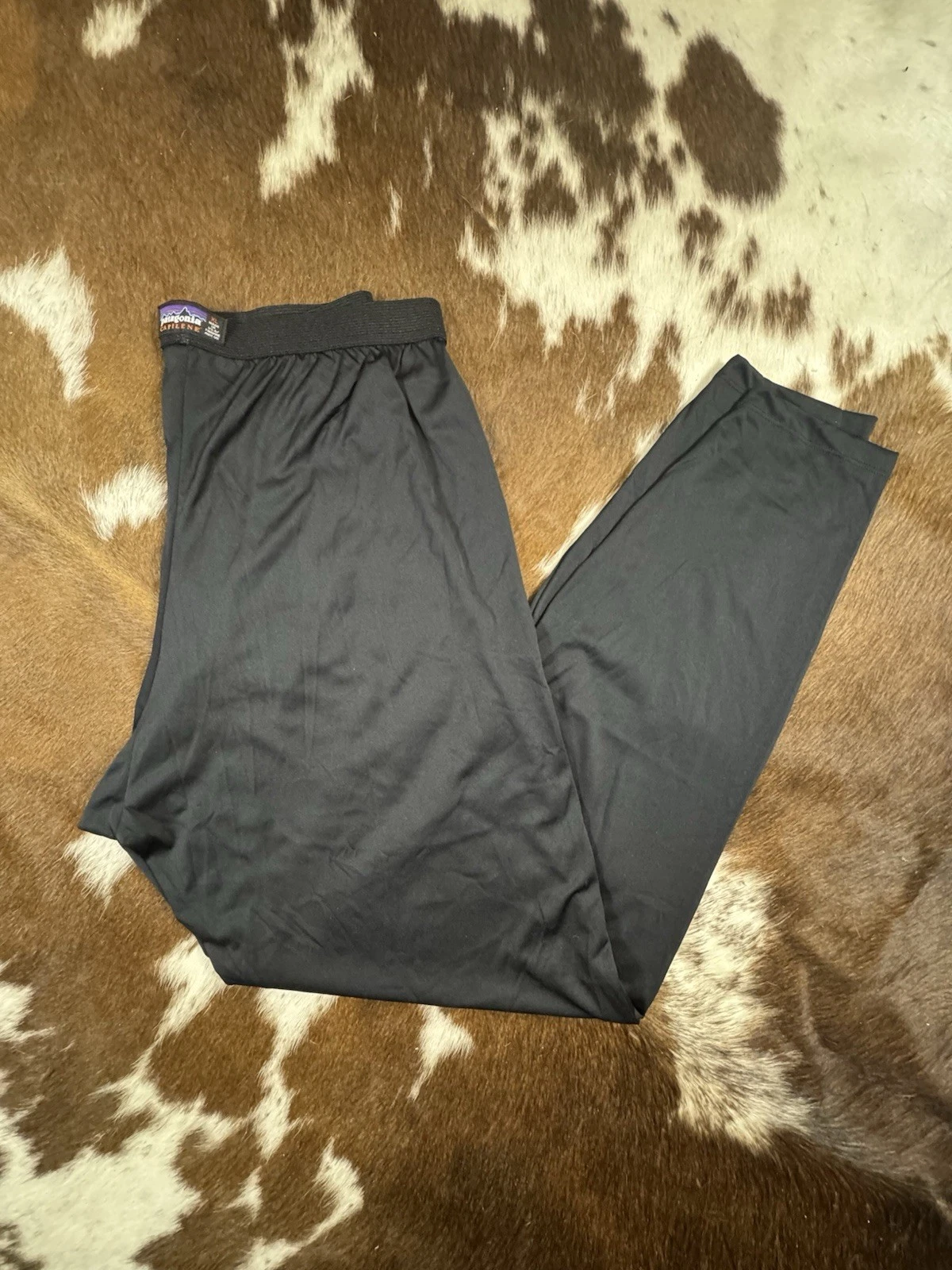 Patagonia Capilene Thin Tights Mens XL Black Baselayer Bottoms USA Made
Opens in a new window or tab
