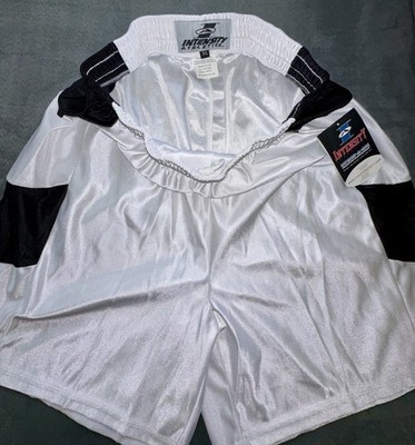 Dazzle Basketball Shorts, Silky, Shiny, Soft, White and Black