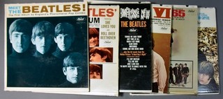 Beatles Lot of Six Mono LPs Original Capitol Pressing Good Cond SBGH 1960s