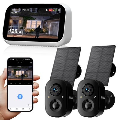 Solar Battery Powered WiFi IP Security Camera System Outdoor Wireless Home