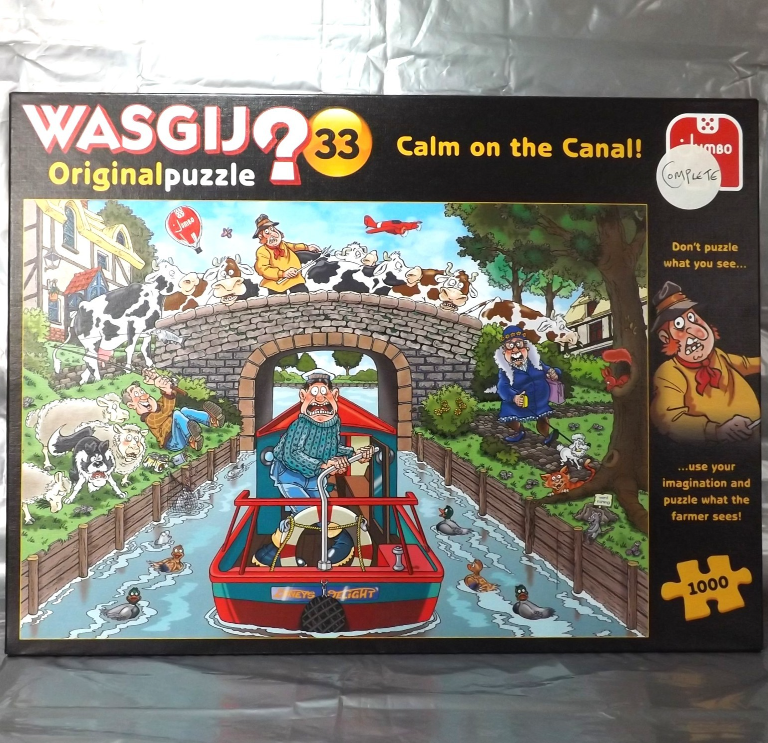 Wasgij 1000 Piece Jigsaw Puzzles Calm On The Canal Original No.33 Age 12+ Used