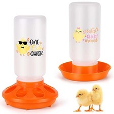 1L Chick Feeder and Waterer Kit Automatic Waste Free Design for 12 Chicks