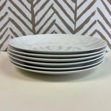 Simple Additions Pampered Chef White Round Dinner Plates 10.25” Set Of 6