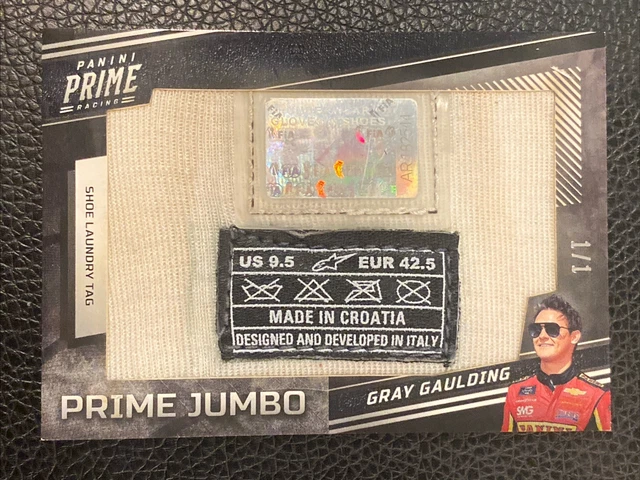 Gray Gaulding 2023 Panini Prime Racing Prime Jumbo Shoe Laundry Tag 1/1 *1f