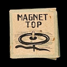 Vintage Japan Magnetic Top Toy In Original Box 1 Inch