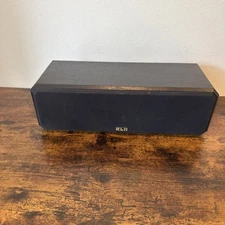 KLH AUDIO SYSTEM CENTER CHANNEL SPEAKER MODEL 4545 17" Black OAK FREE SHIP!