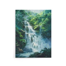 Jungle Waterfall Amazon Rainforest Canvas Wall Art Print