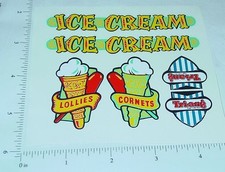 Vintage Triang Ice Cream Truck Sticker Set TG-002