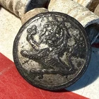 Dug Civil War 💥 🇺🇸 💣 Silver Livery Lion Button PH LA
