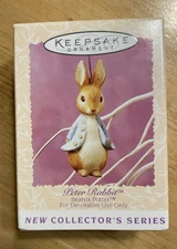 Vintage Christmas Ornament Peter Rabbit Beatrix Potter #1 Collector's 1996 NIB