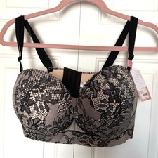 Lane Bryant Cacique modern comfort bliss plunge multi way strapless bra 44C