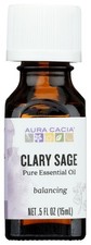 Aura Cacia 100% Pure Clary Sage Essential Oil | GC/MS Tested for Purity | 15 ml