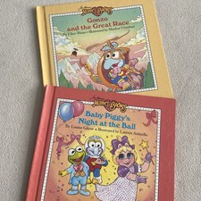 2 Vintage Muppet Babies Books Jim Henson Hardcover Lot Stories