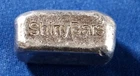A 1 oz Hand Poured 999 Silver Bullion Bar by Shiny Bars Brand