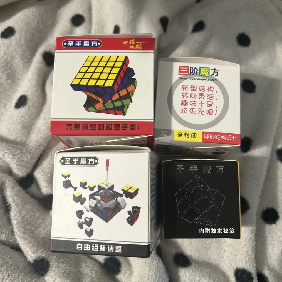 4x Cubos de Rubik - ShengShou 5x5x5, 4x4x4, 3x3x3, 2x2x2 Cubos de velocidad mágica Foto 4 de 4