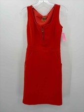 Pre-Owned Tory Burch Orange Size 0 Knee Length Sleeveless Dress