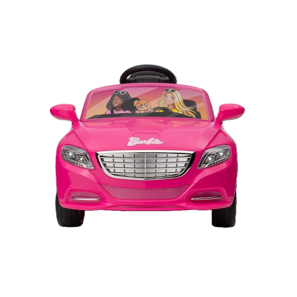 Barbie Convertible 6V Coche de Paseo a Batería con Control Remoto, Edades 3+ Foto 4 de 4