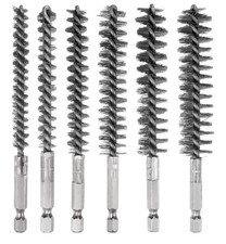 6Pcs 304 Stainless Steel Bore Brush 16mm Dia 4.5" Cleaning Twisted Wire Brush