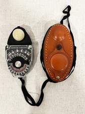 Excellent Tested Vintage Norwood Director Model C Exposure Meter w/ Leather Case