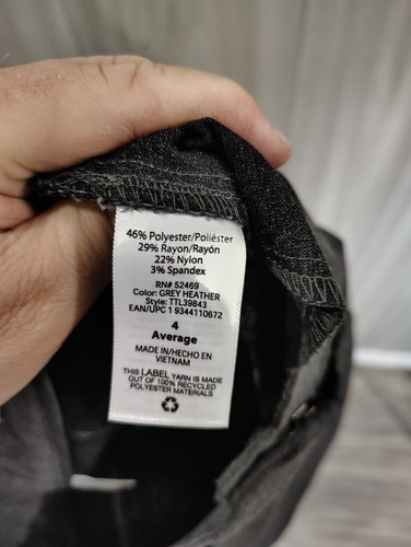 Time And Tru Women's Constructed Millennium Pants Size 4 Average Grey Career - Picture 5 of 9