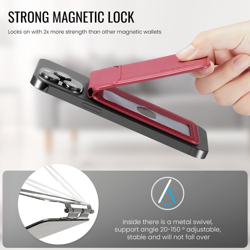 Universal Geldbörse Stick-On Handy RFID Block Kartenhalter Ständer Etui - Bild 53 von 120