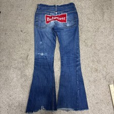 Levi's 684 USA 1970s Vintage Bell Bottom Blue Denim Jeans 30x30