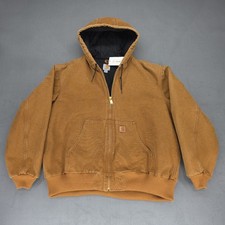 New Deadstock Carhartt J130 211 Quilt-Lined Hooded Work Jacket, 2XL Mexico 2019