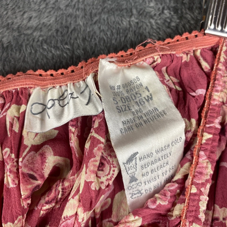 Conjunto de Top e Saia FLAW Lola P Feminina 16W Maxi Floral Cottagecore Boho Plus Size - Imagem 4 de 4