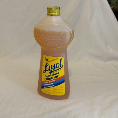 Vtg Lysol Deodorizing Cleaner Fresh Scent Prop 70s 80s Metal Cap 28oz