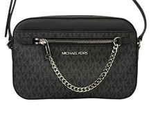 Michael Kors Jet Set Item Large East West Zip Chain Crossbody Black