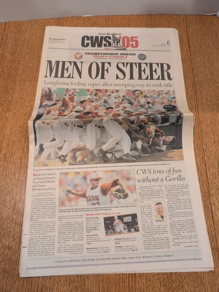 Campeonato CWS Texas Longhorns 2005 para hombre cobertura completa OWH Foto 2 de 4