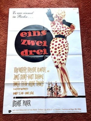 Eins Zwei Drei Kinoplakat Poster A1, Billy Wilder, Cagney, Buchholz, Pulver