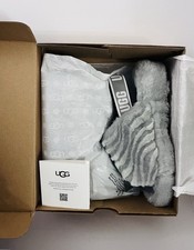 UGG Women  s Fluff Yeah Wavy Slide - Gray 1125009 Size 6 - New In Box