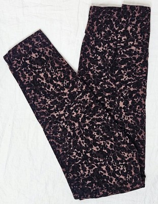 Terra & Sky Plus Brown Leopard High Rise Fitted Leggings Ankle 0X 1X 2X 3X or 4X