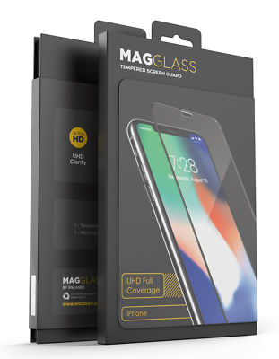 iPhone XR Full Coverage Tempered Glass Screen Protector, Full 3D Edge Protection