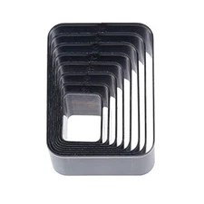 8Piece Steel Leather Die Rectangle Shape Cutter Hollow High Carbon Punching Tool