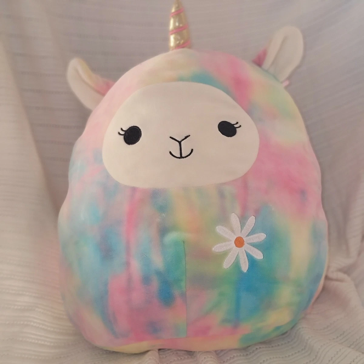 Squishmallow 14 Lucy May Llama Unicorn Llamacorn Plush w flower