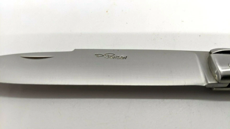 Navaja de Bolsillo Plegable D. Ponson Rara Chatellerault Personalizada Única en Su Clase con Bolsa Foto 2 de 4
