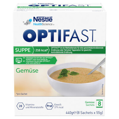 OPTIFAST Suppe Kartoffel-Lauch oder Gemüse - Pulver 8x55g - vom med.Fachhändler