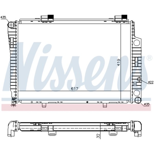 KüHler WasserküHler MotorküHler Passend FüR Mercedes C-Klasse W202-image